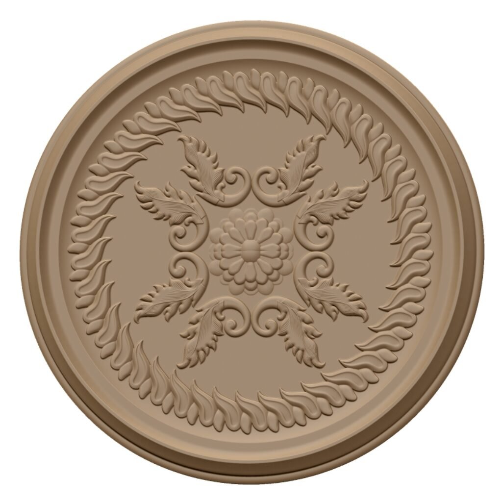 Ceiling Rose Design 3d Stl Model For Cnc Carving A000493