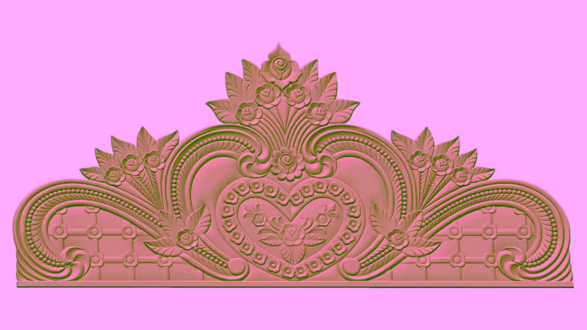 Decorative Bed Design Stl File Free Download A000437