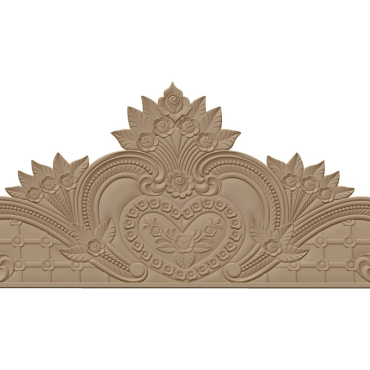 Decorative Bed Design Stl File Free Download A000437