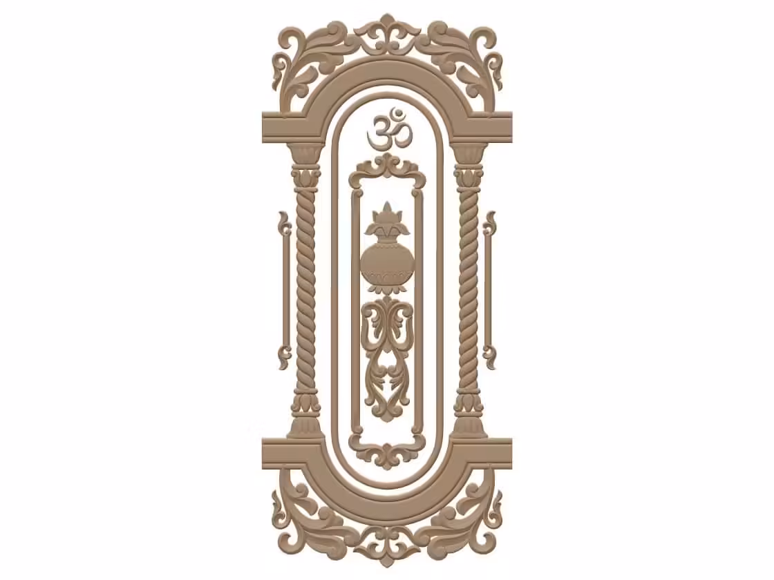 Door Frame Design For Wood Carving Stl File Free Download A000452