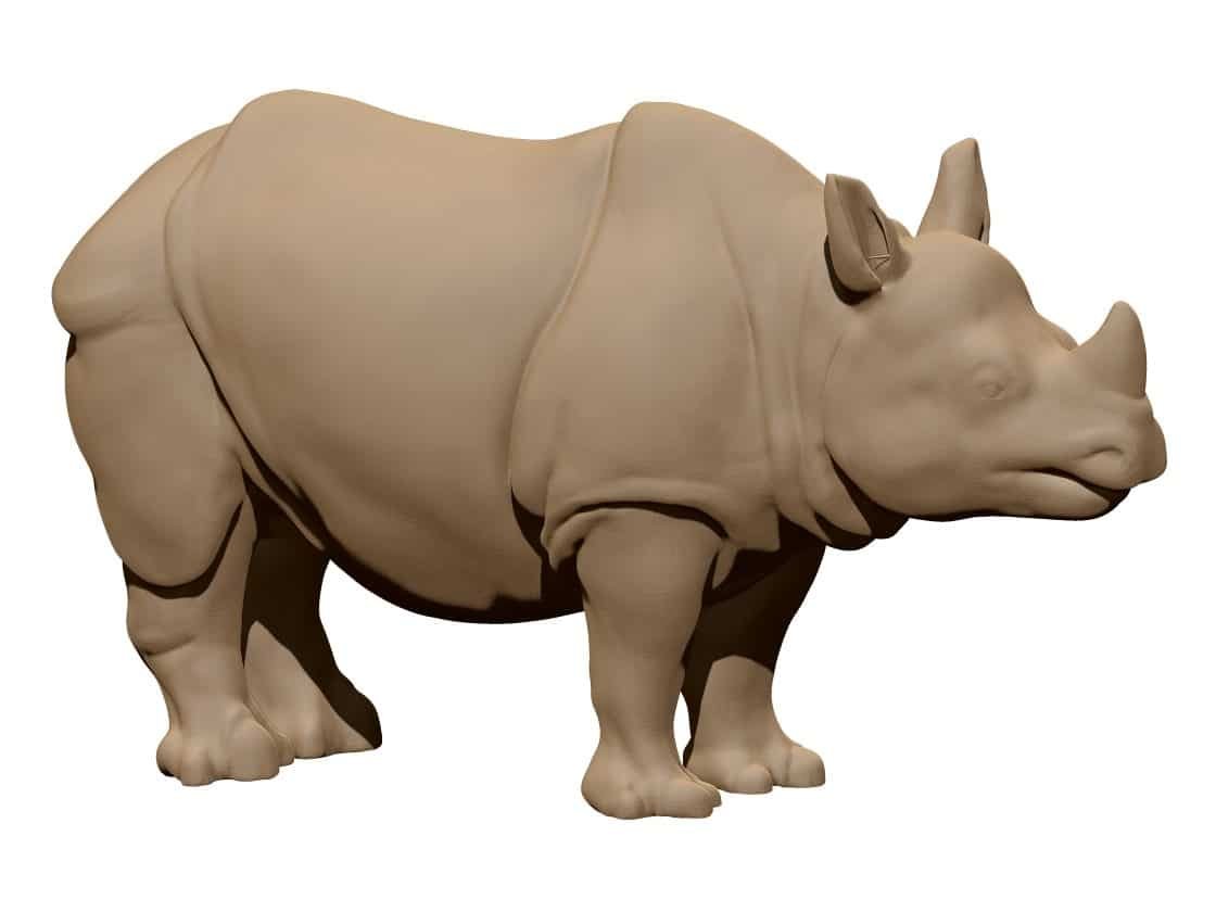 Rhino 3d Model Obj File A000465