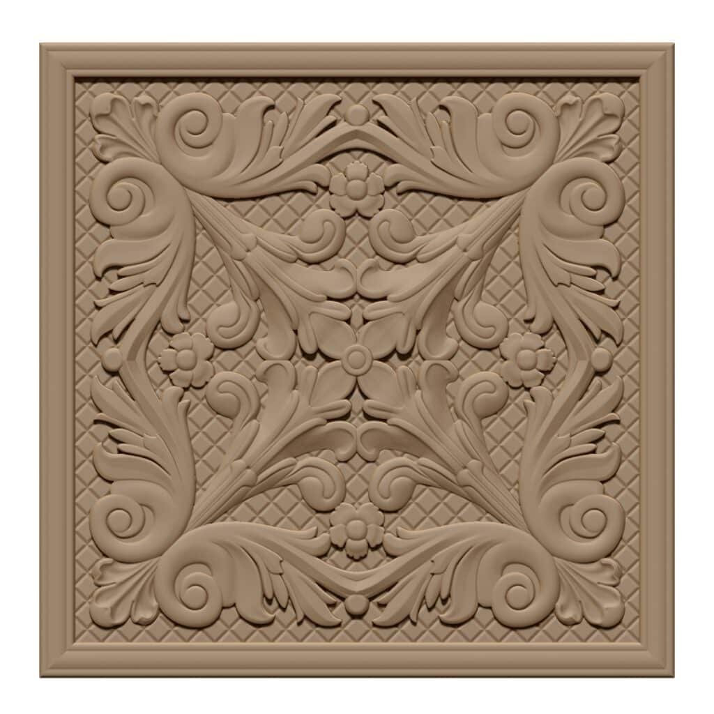 Square 3d Design For Cnc Carving A000462