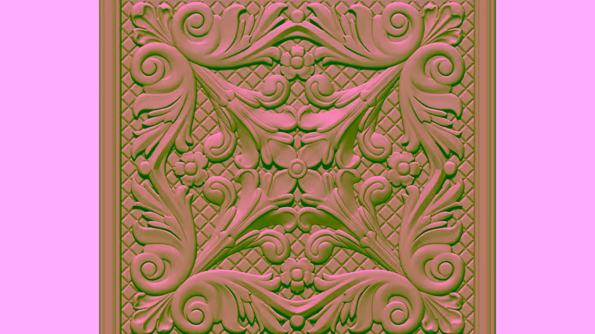 Square 3d Design For Cnc Carving A000462