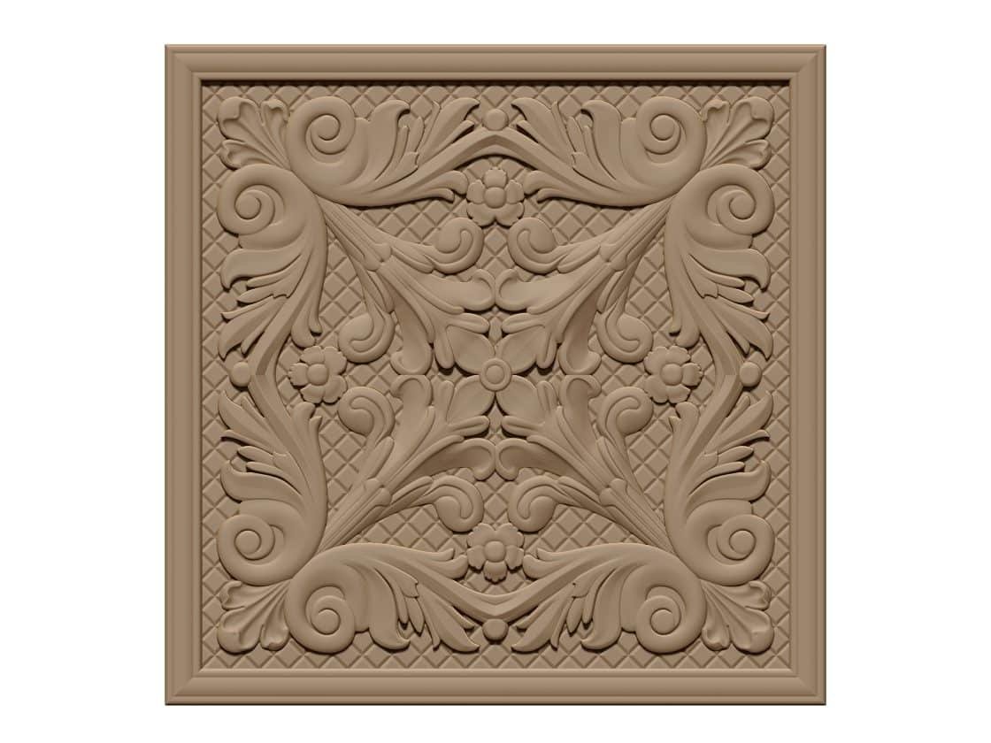 Square 3d Design For Cnc Carving A000462