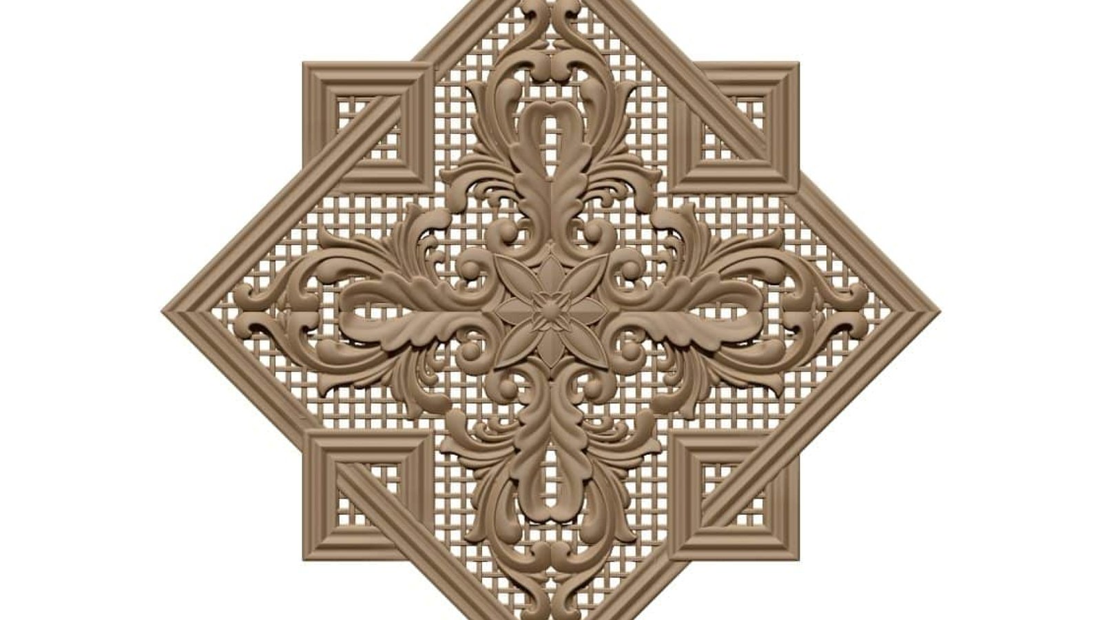 Square 3d Design For Cnc Carving A000463