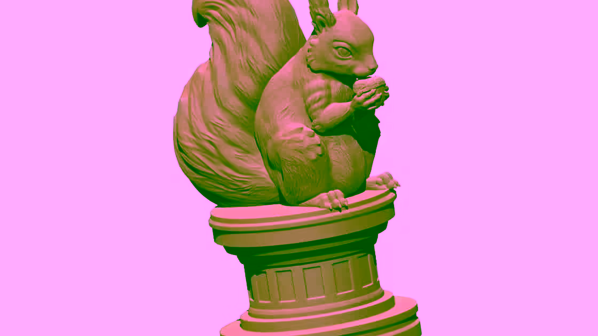 Squirrel And Chestnut 3d Model Obj File Free Download A000466