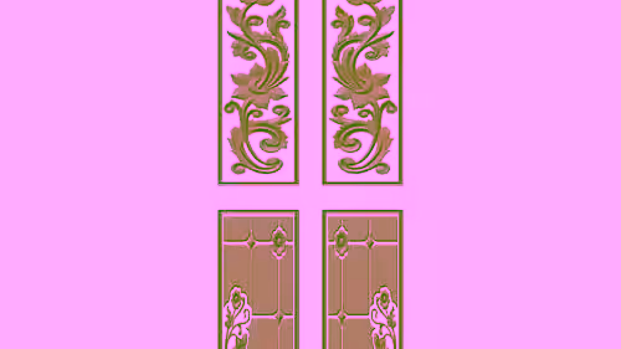 Door Design STL file Free Download A000590