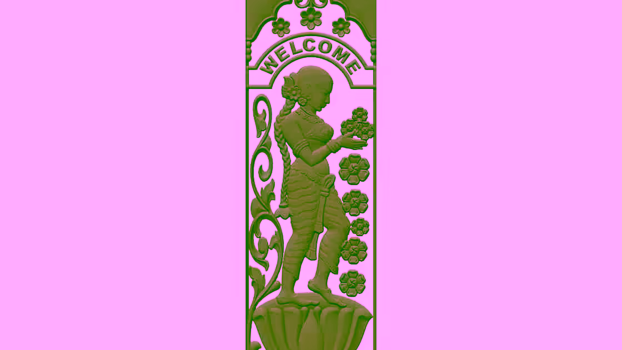 Door design for CNC engraving STL file Free Download A000613
