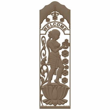 Door design for CNC engraving STL file Free Download A000613