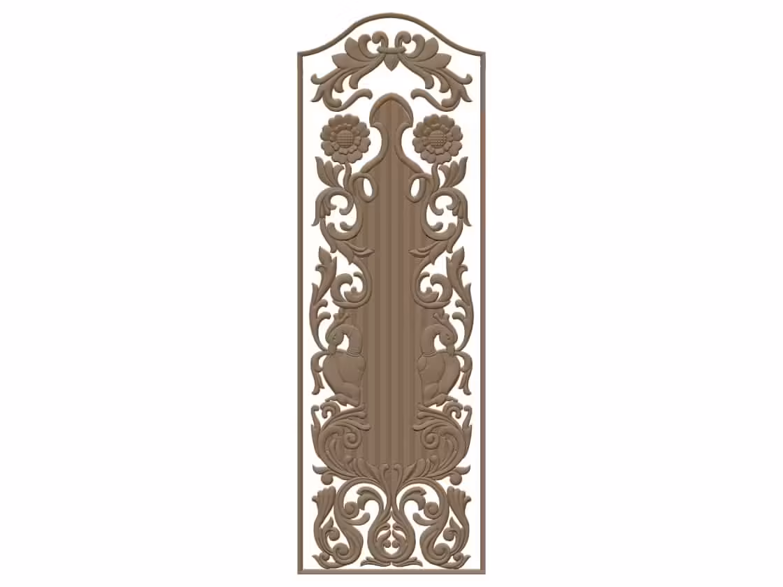 Door design for CNC engraving STL file Free Download A000621