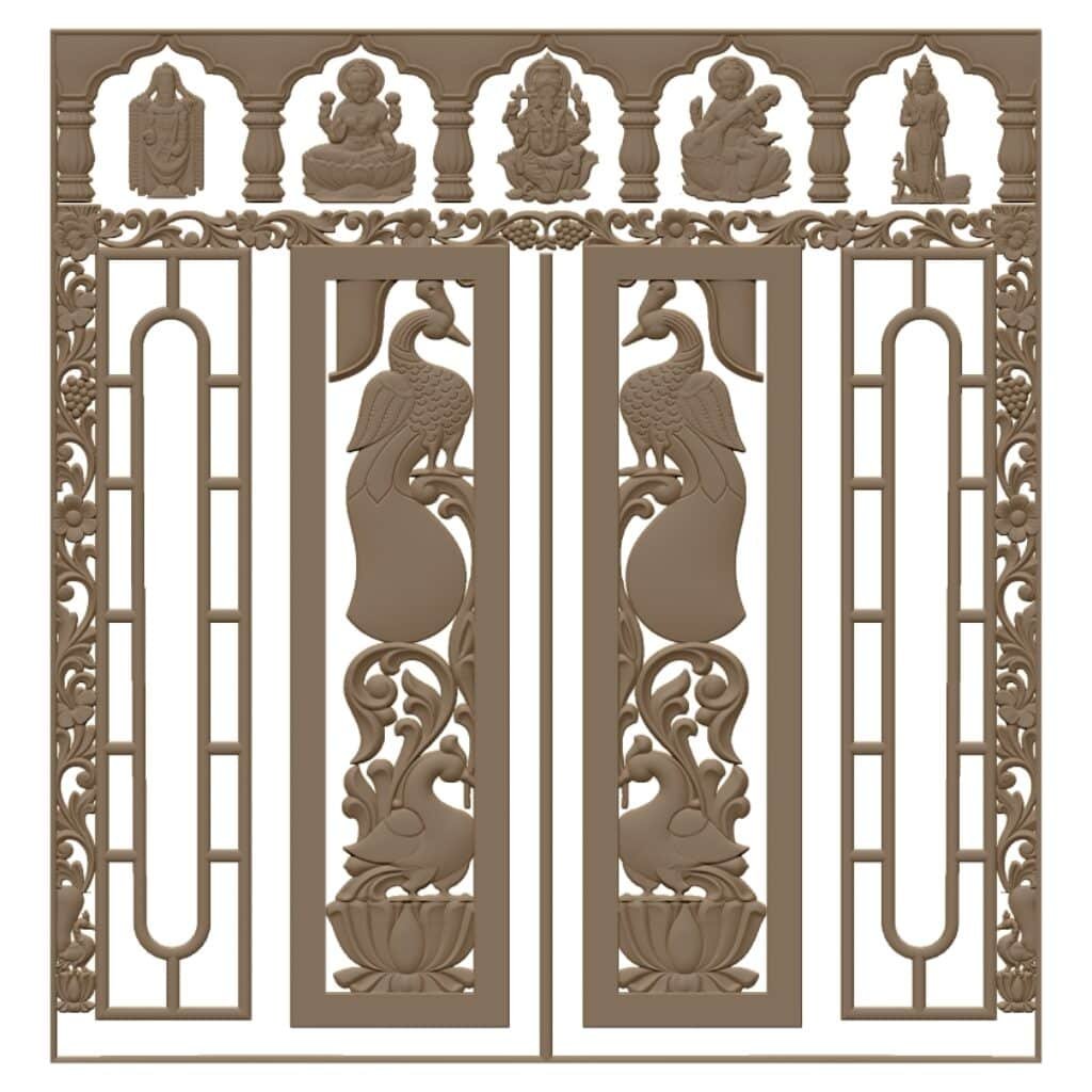 Door frame design for CNC engraving STL file Free Download A000614