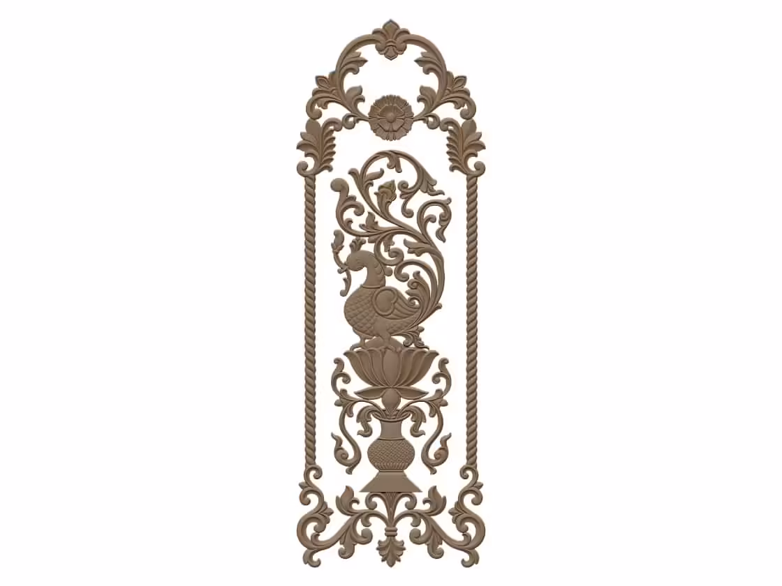 Door frame design for CNC engraving STL file Free Download A000617
