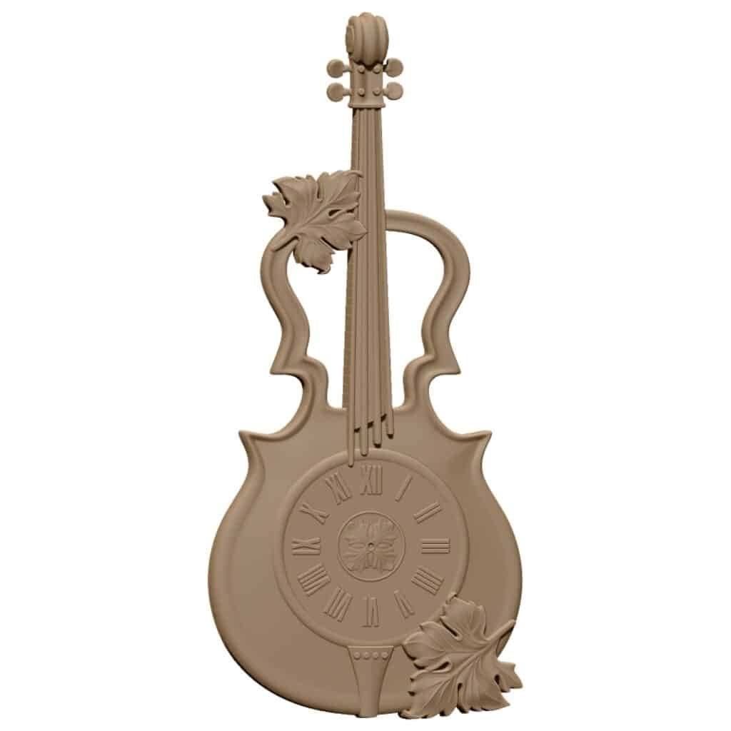 Violin Wall Clock 3D Model STL file Free Download A000640