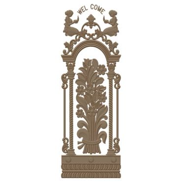 Welcome Door Design 3D STL file Free Download A000627