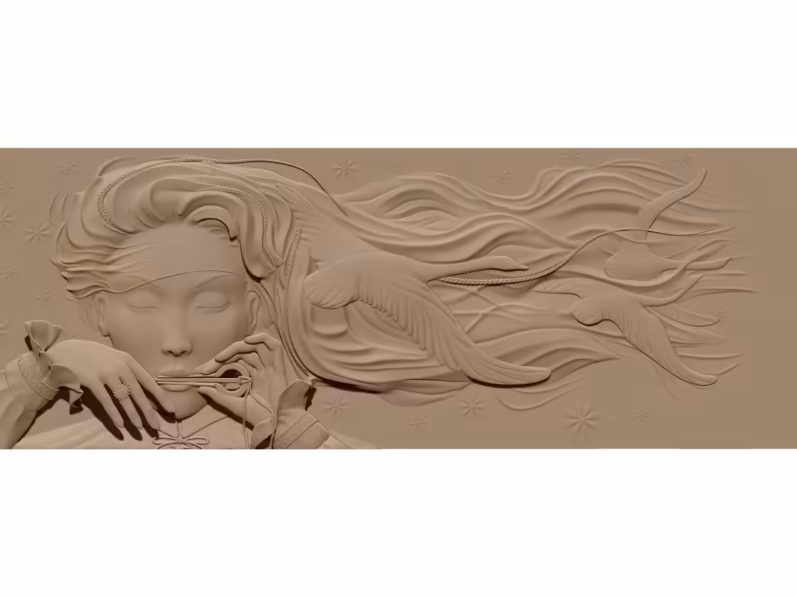 3D Art Painting STL file Free Download A000665