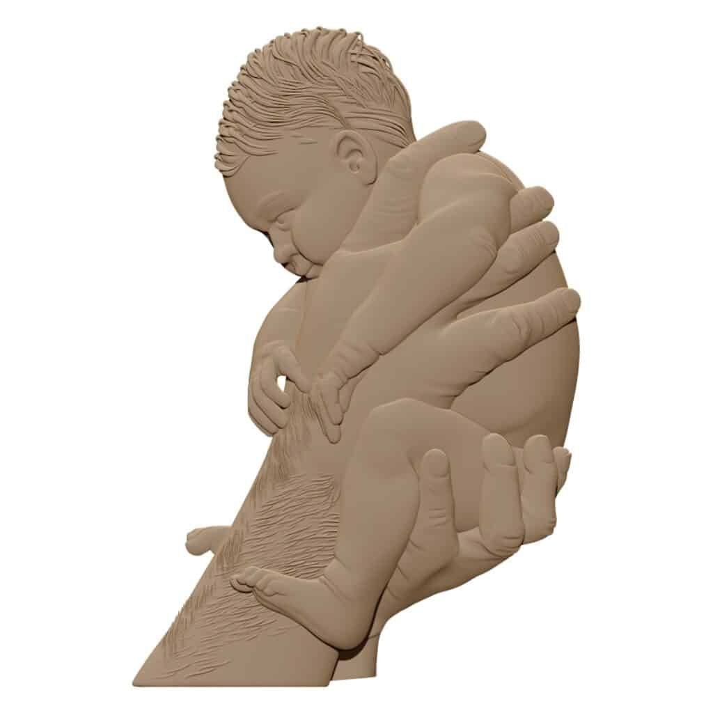 Baby 3D Model STL file Free Download A000648