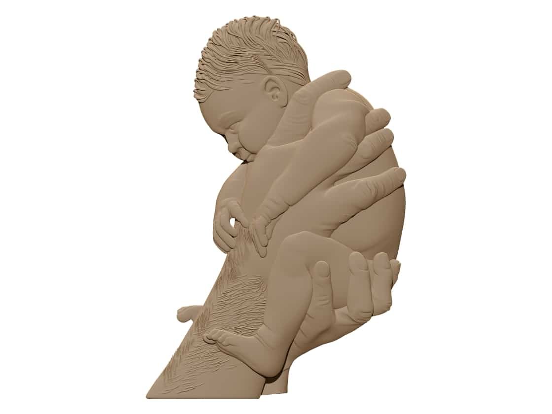 Baby 3D Model STL file Free Download A000648