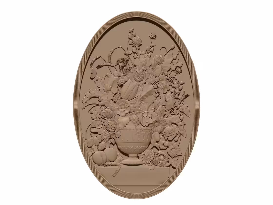 Flower Model STL file Free Download A000645