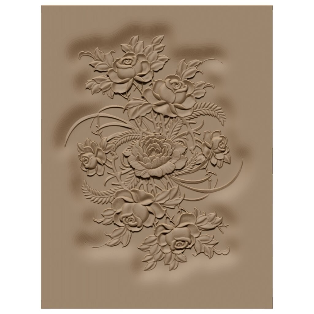 Flower design STL file Free Download A000670