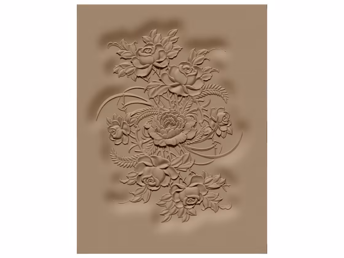 Flower design STL file Free Download A000670