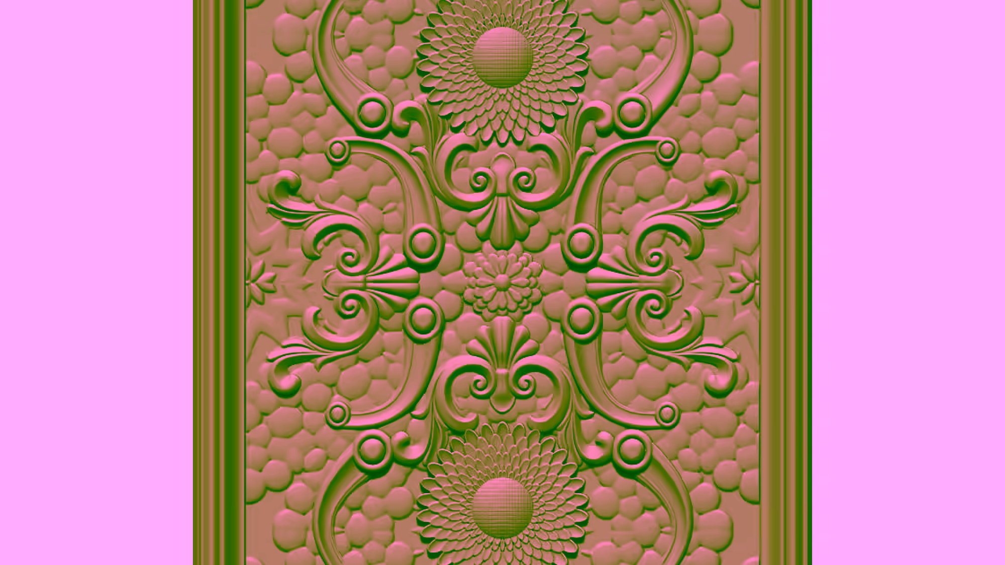 Flower with frame 3D STL file Free Download A000672