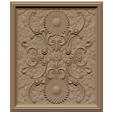 Flower with frame 3D STL file Free Download A000672