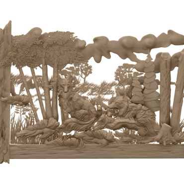 Fox 3D art design STL file Free Download A000667