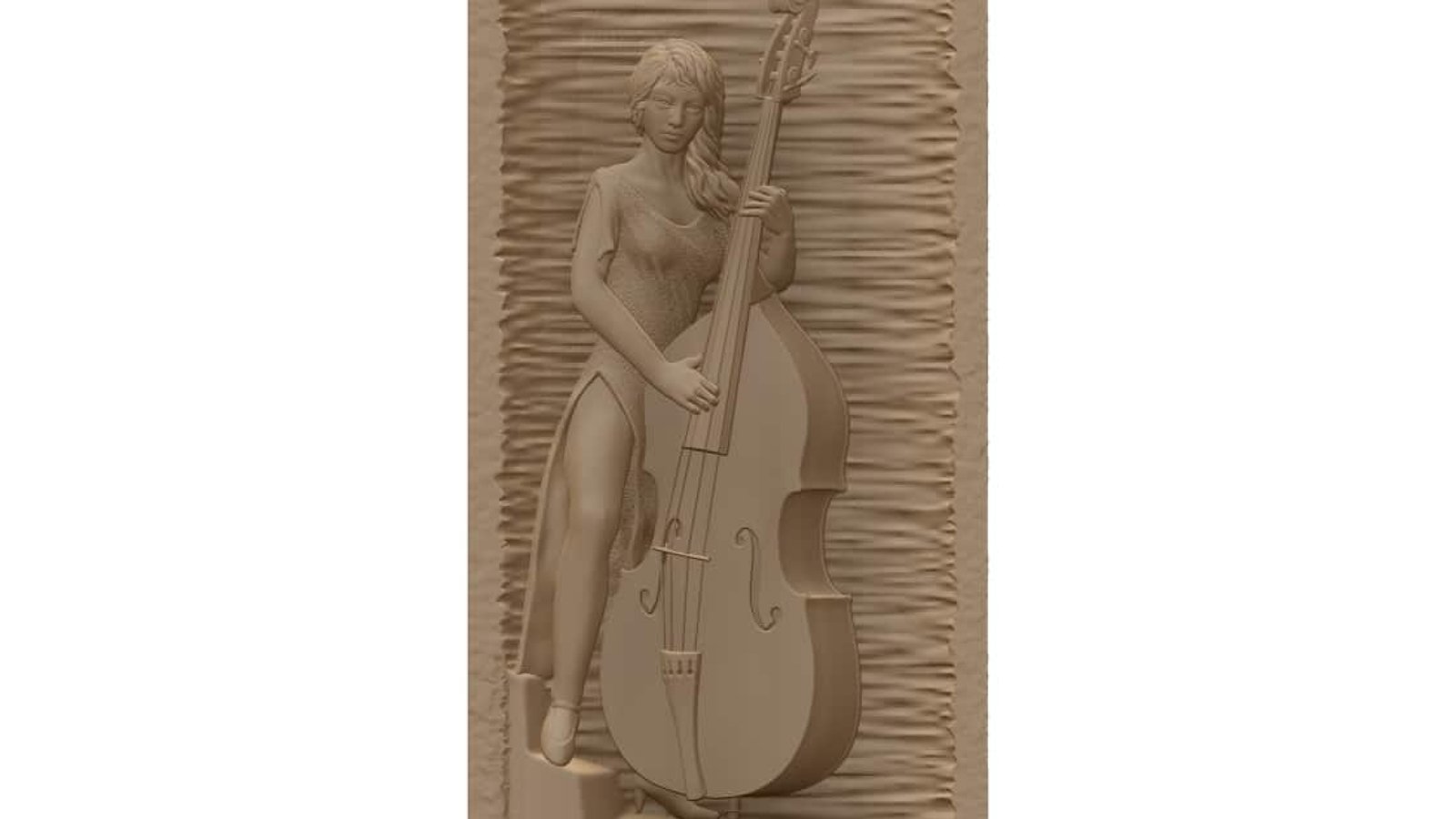 Girl With Guitar 3D model STL file Free Download A000674