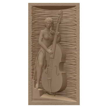 Girl With Guitar 3D model STL file Free Download A000674