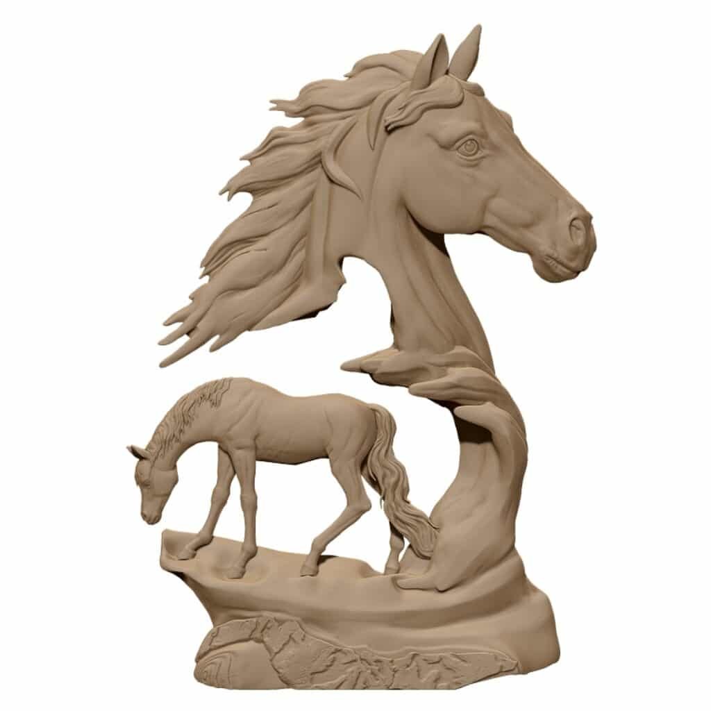 Horse Art Design 3D model STL file Free Download A000678