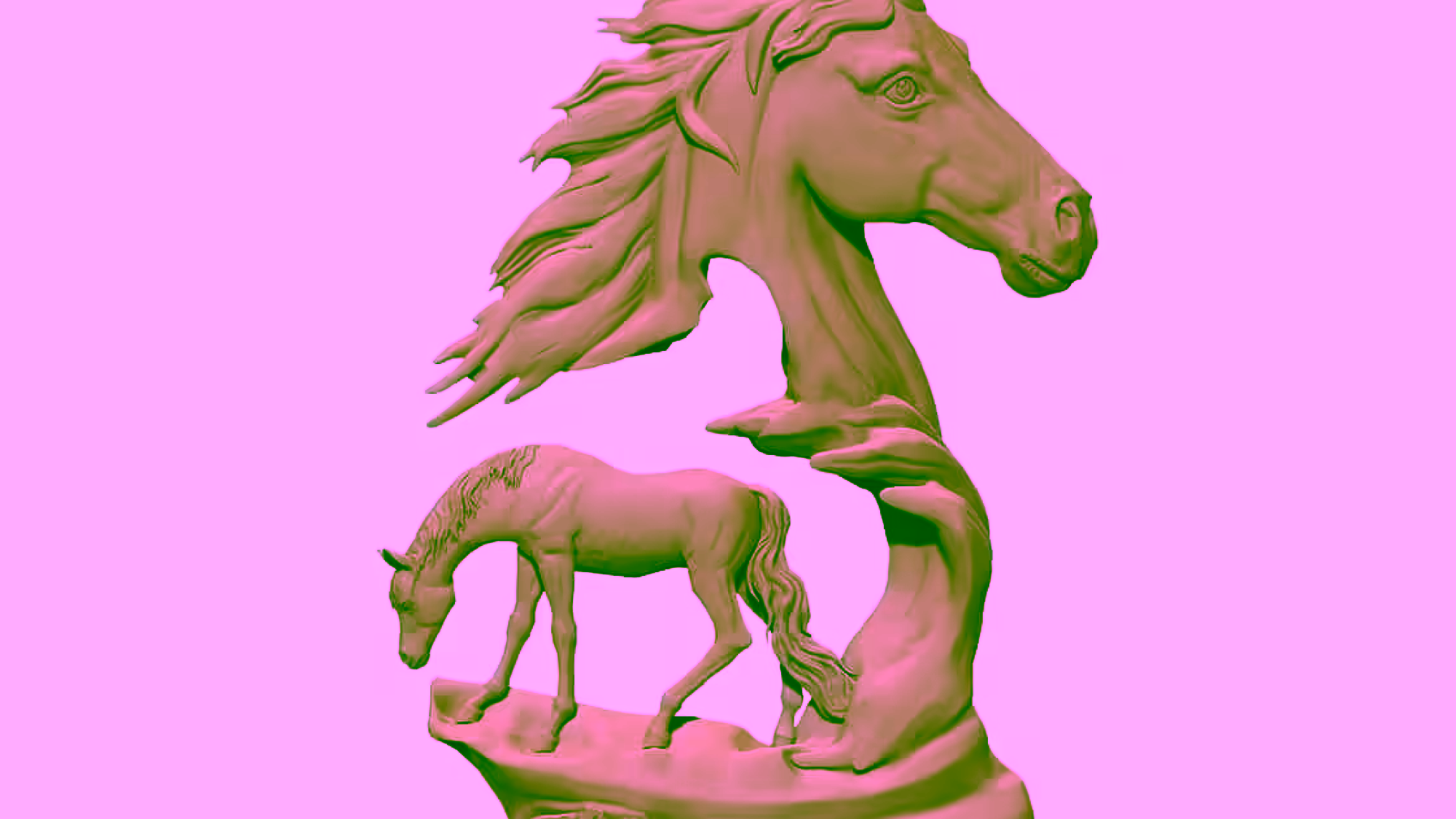 Horse Art Design 3D model STL file Free Download A000678