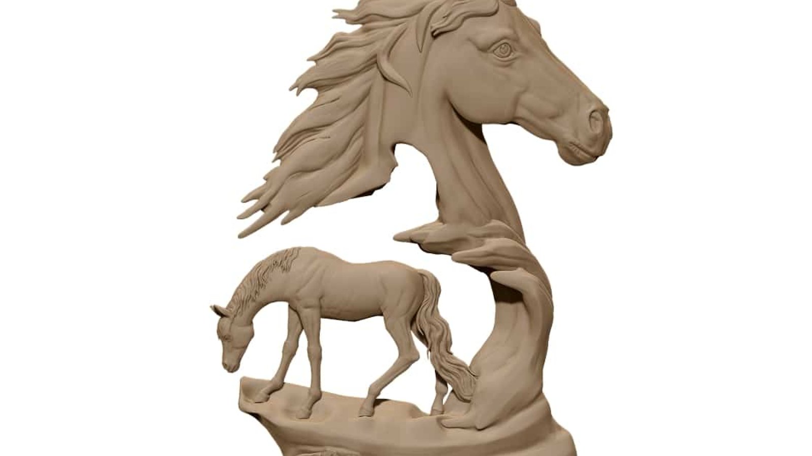 Horse Art Design 3D model STL file Free Download A000678