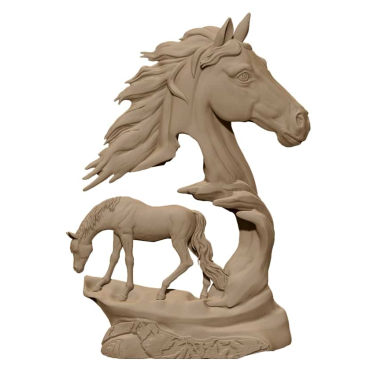 Horse Art Design 3D model STL file Free Download A000678