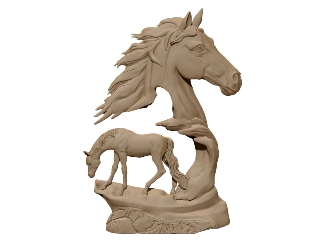 Horse Art Design 3D model STL file Free Download A000678