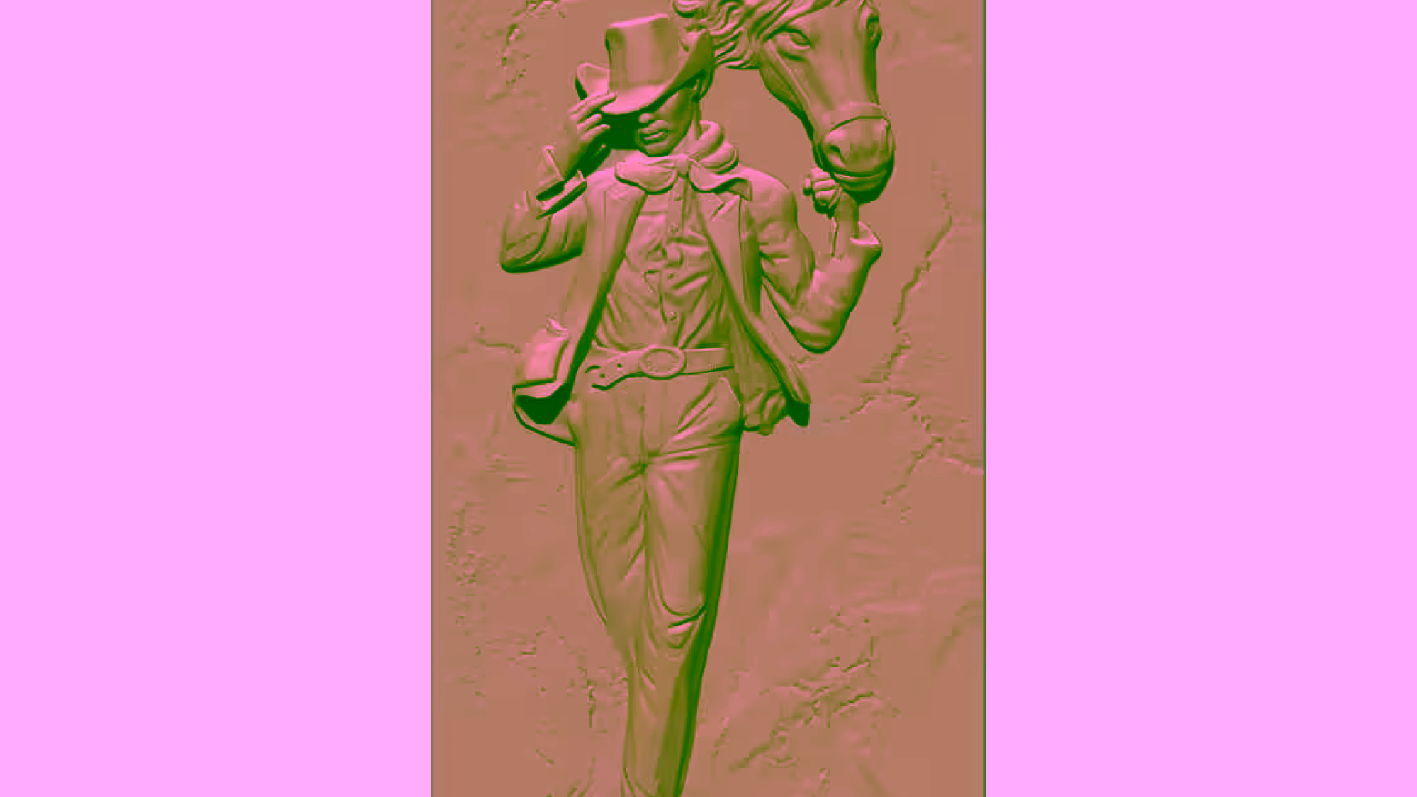 Man with Horse 3D model STL file Free Download A000675