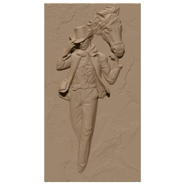 Man with Horse 3D model STL file Free Download A000675