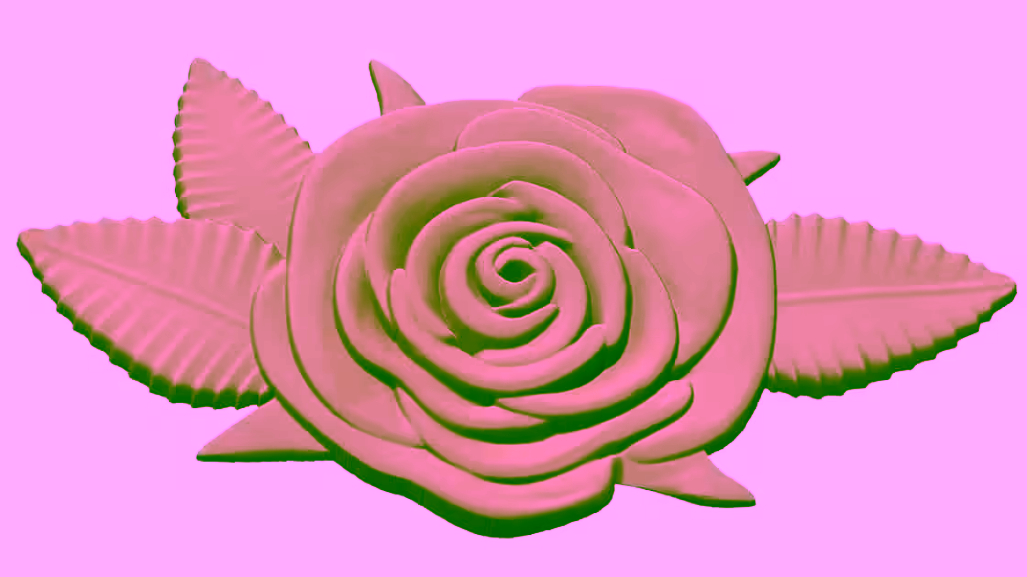 Rose Flower 3D Design STL file Free Download A000661