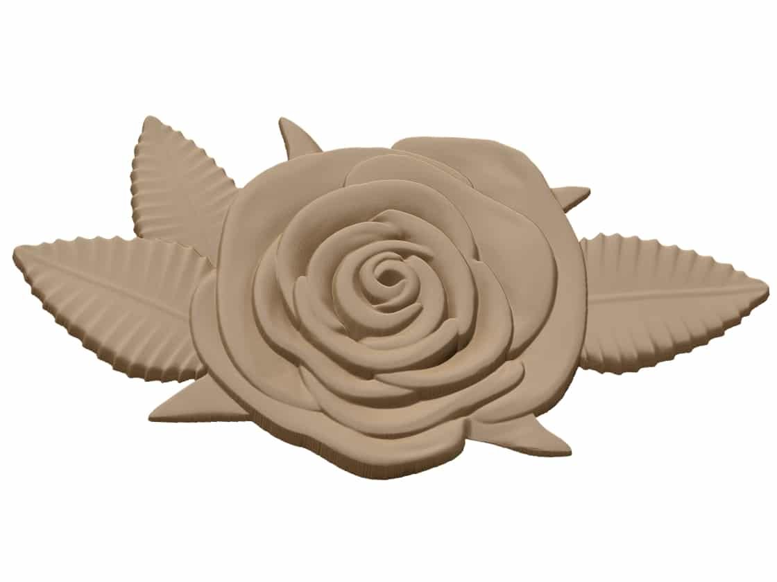 Rose Flower 3D Design STL file Free Download A000661