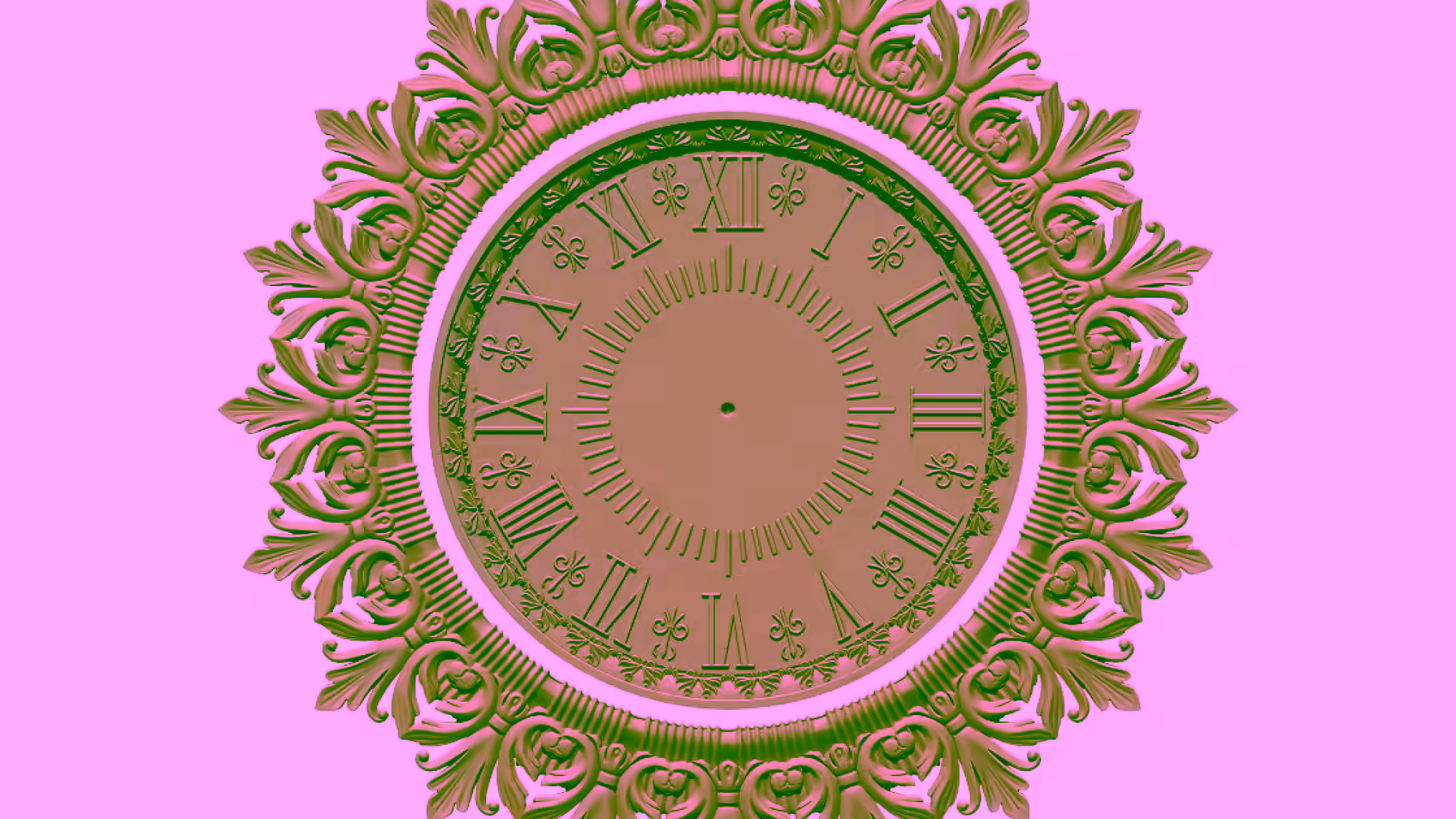 Wall Clock 3D Model STL file Free Download A000641