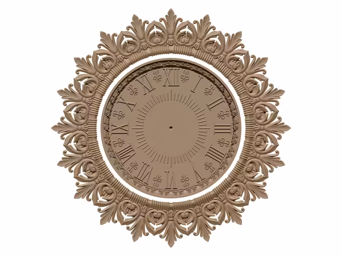 Wall Clock 3D Model STL file Free Download A000641