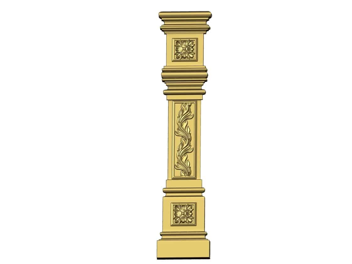 Column Relief Deign STL File Download for cnc router carving