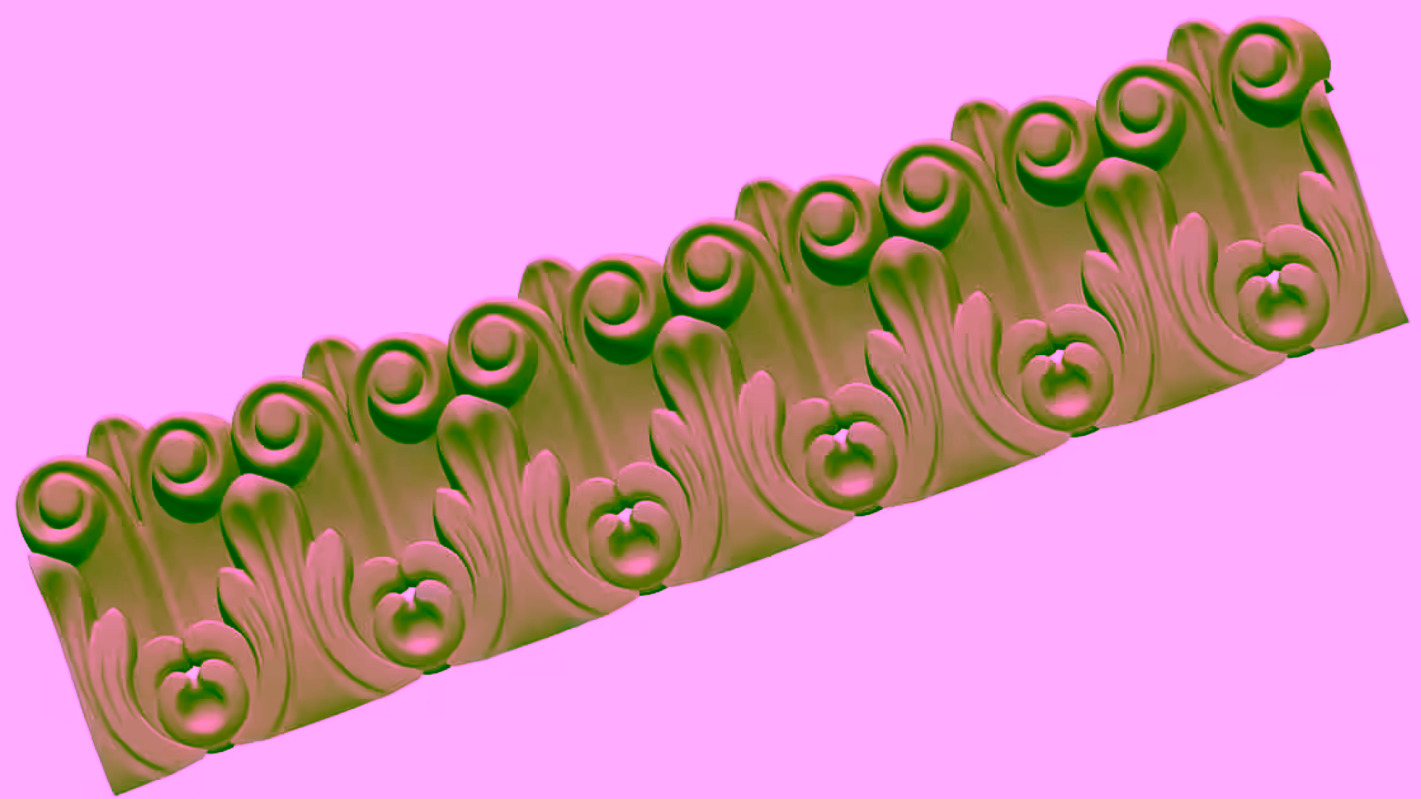 3D Border Design obj file free download A000689