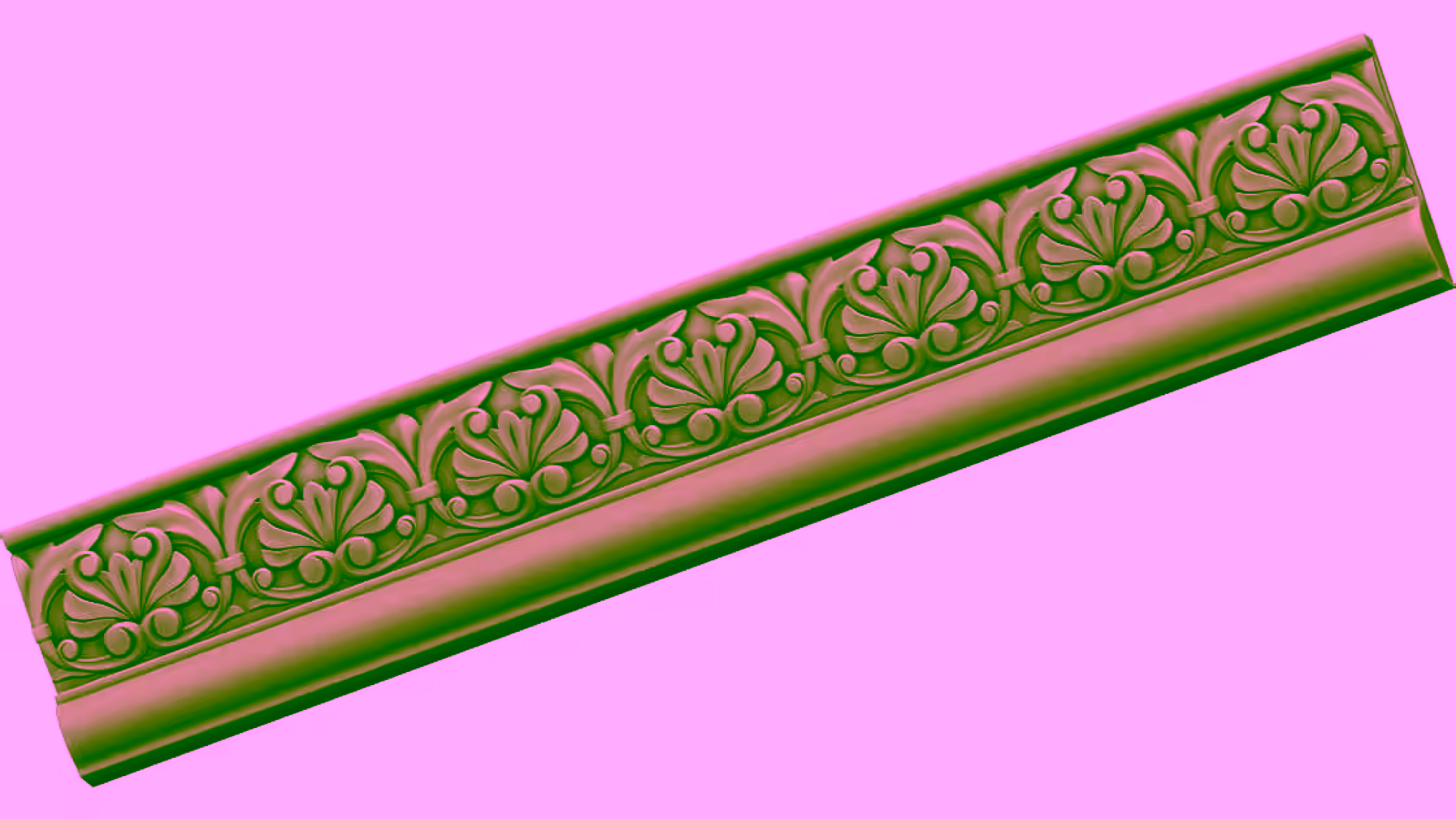 3D Border Design obj file free download A000690