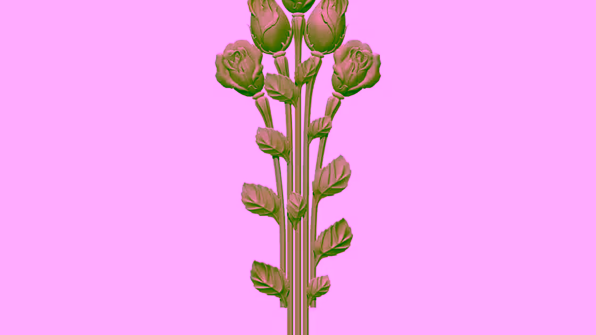 3D Rose Design obj file free download A000686