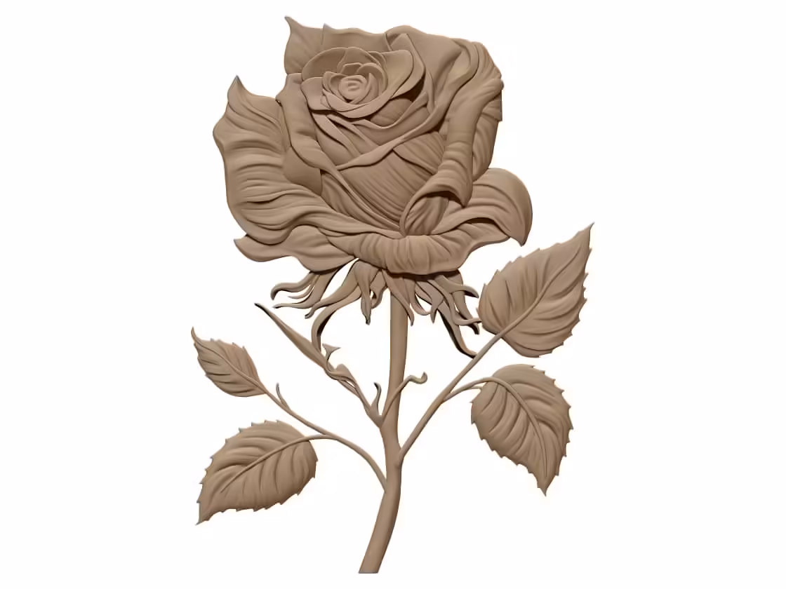 3D Rose Design obj file free download A000687
