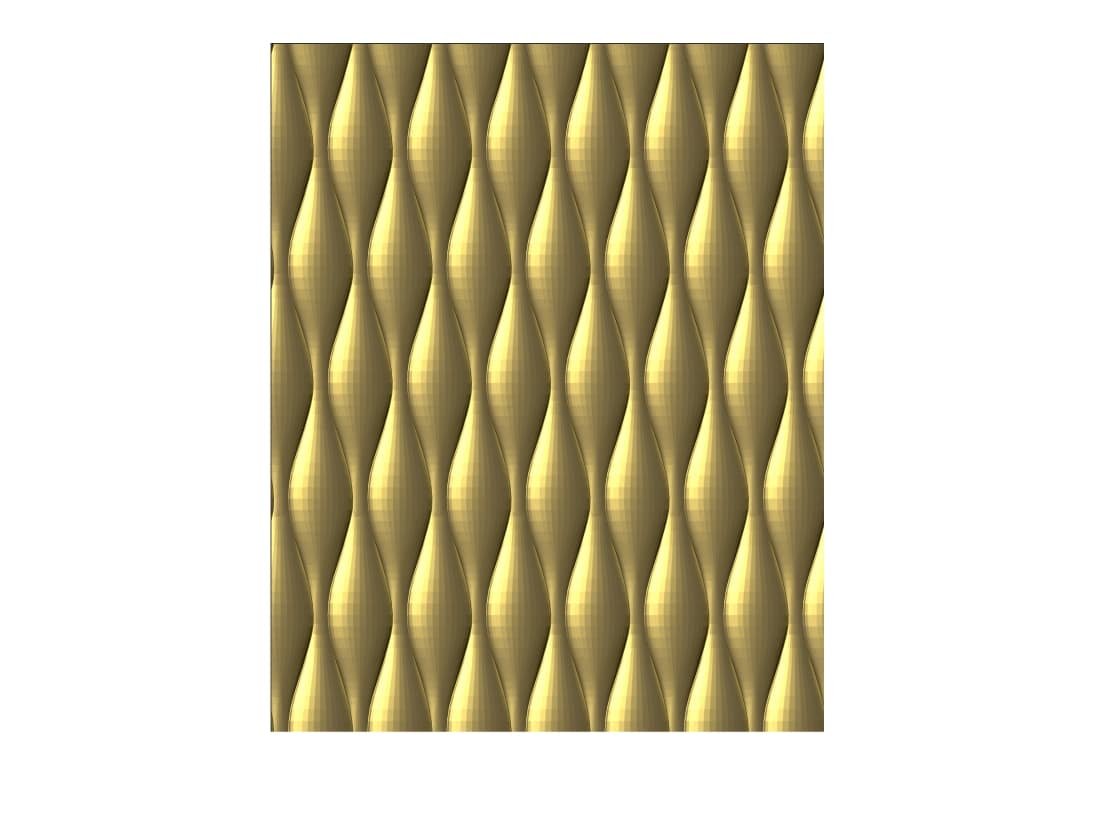 3D Wall Panel Design for cnc carving obj file