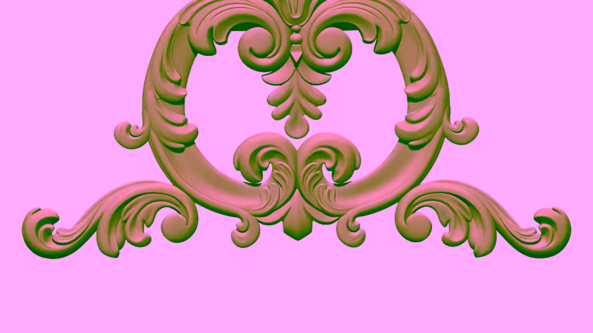 3D Wood Carving Design OBJ file free download A000701