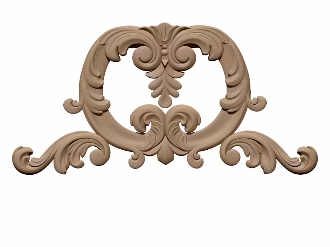 3D Wood Carving Design OBJ file free download A000701
