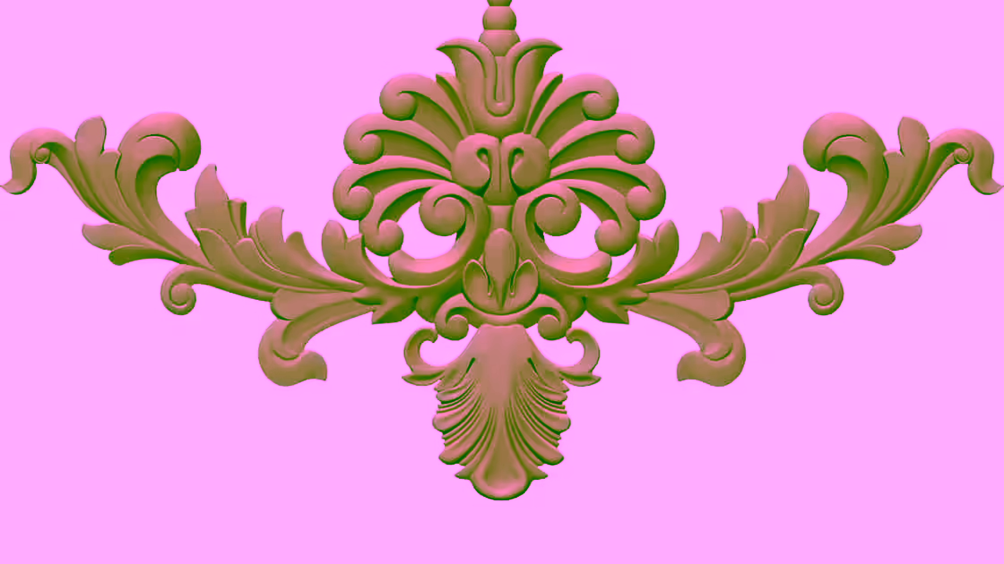 3D Wood Carving Design OBJ file free download A000702