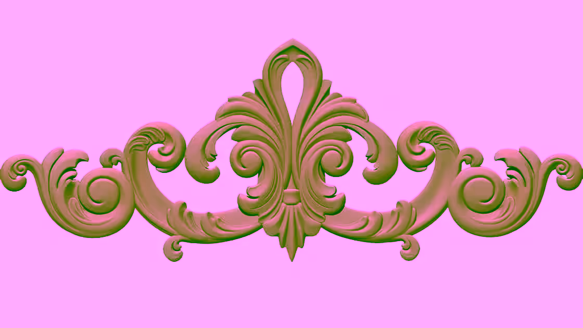 3D Wood Carving Design OBJ file free download A000703